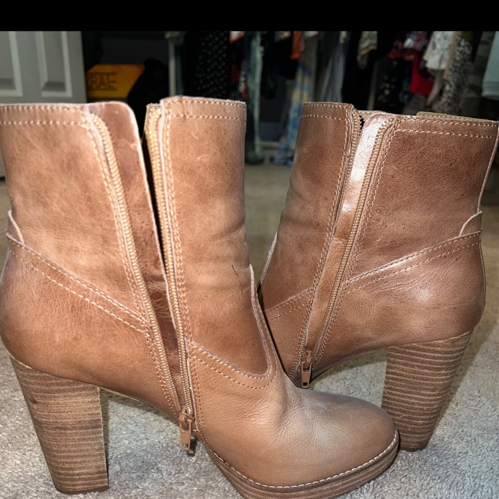 Leather booties